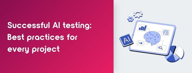 Testing with artificial intelligence is represented by a symbolic image from various applications